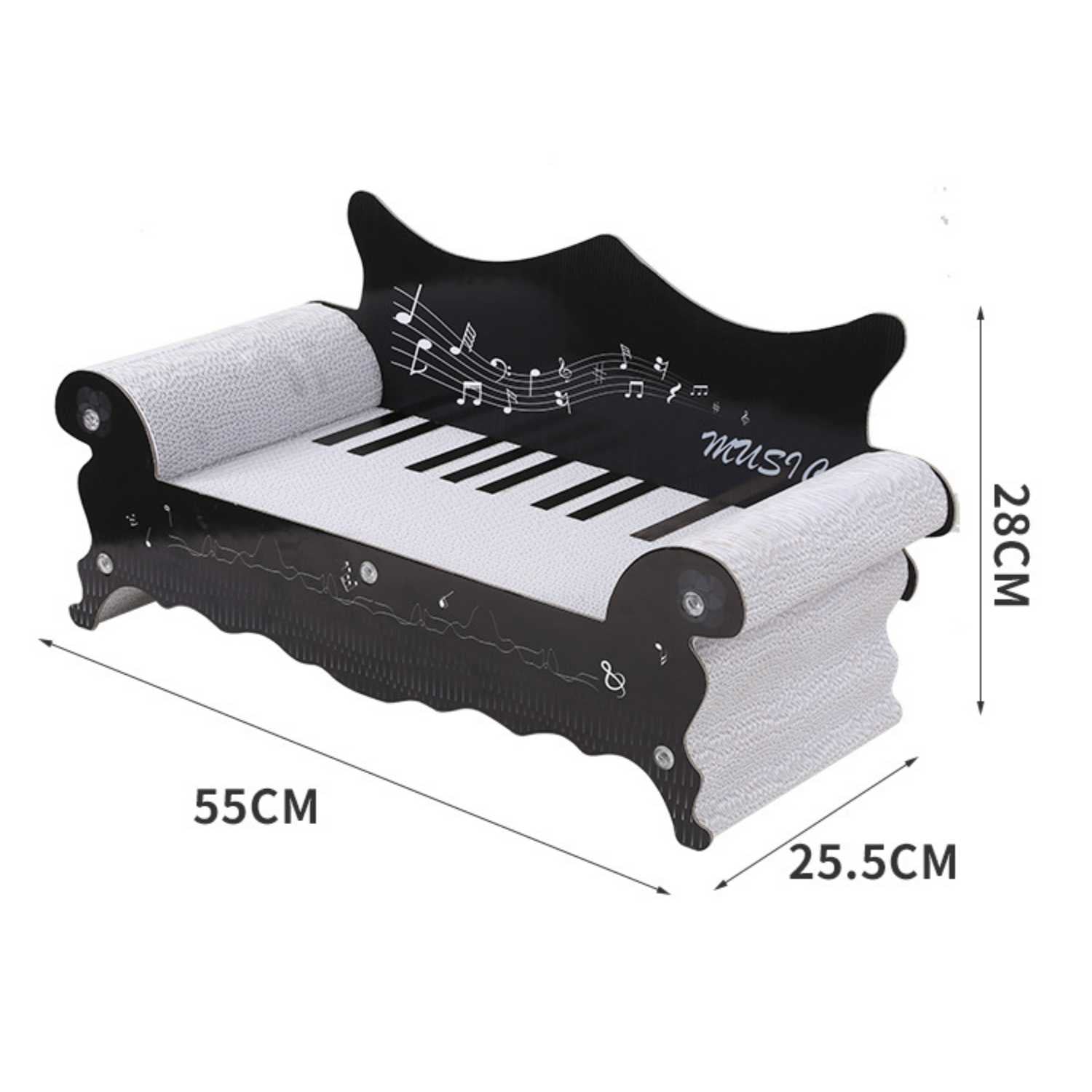Krabplank Piano Luxe | Slijtvast Chaise Longue Speelbed Kat